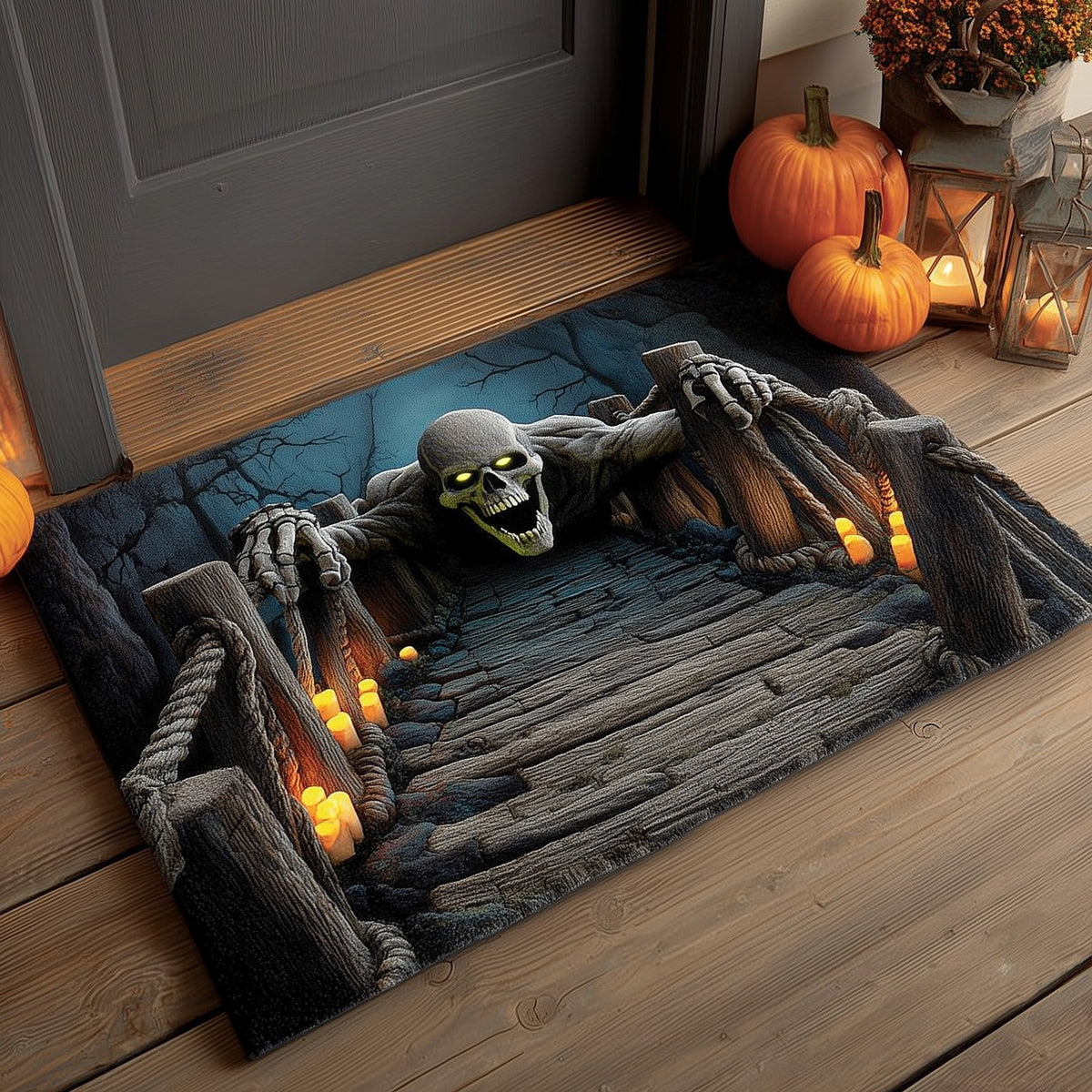Bridge of Terror Doormat - Seasonal Holiday Design | Printed Welcome Doormat