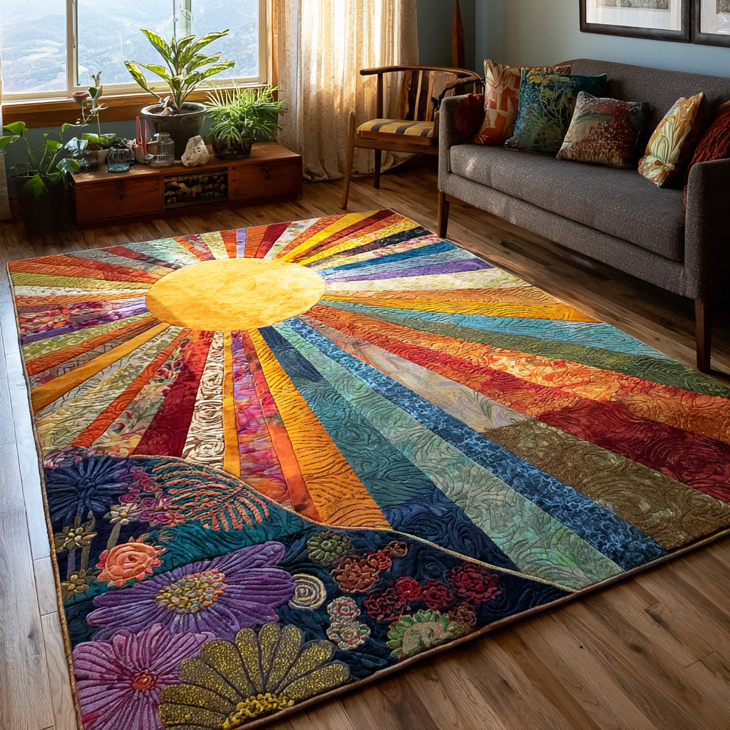 Bright Harmony area rug in a living room