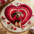 Bright Tail Round Mat Rug - washable non-slip printed rug