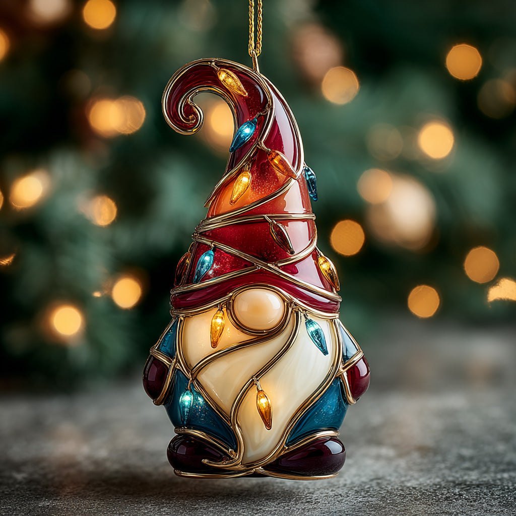 Light Strand Gnome Christmas Ornament