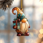 Curled Hat Gift Gnome Christmas Ornament