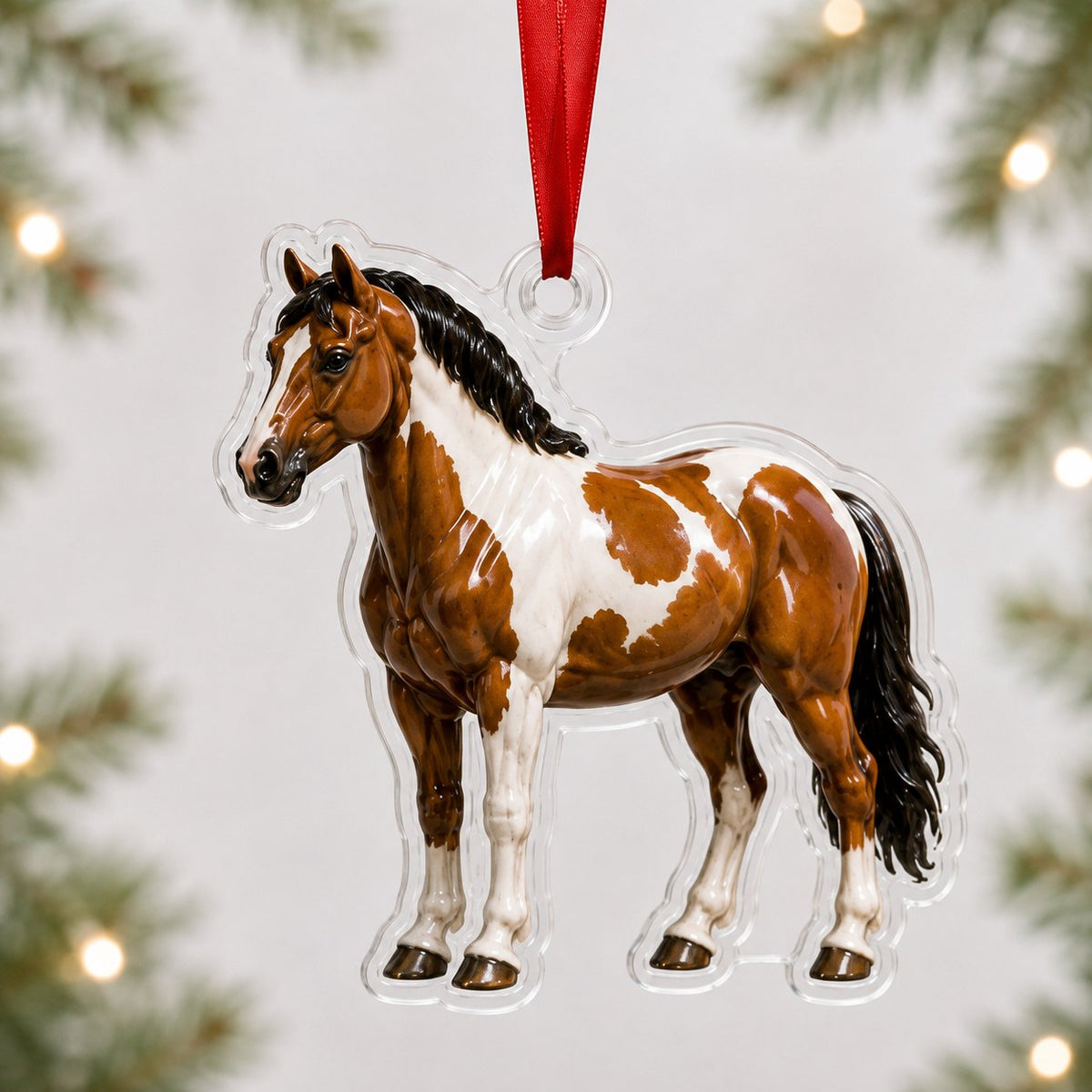 Paint Horse Standing Christmas Ornament