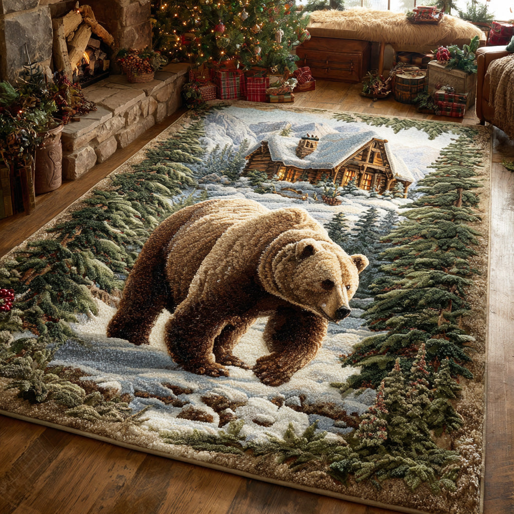 Brown Wanderer area rug in a living room