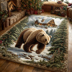 Brown Wanderer area rug in a living room