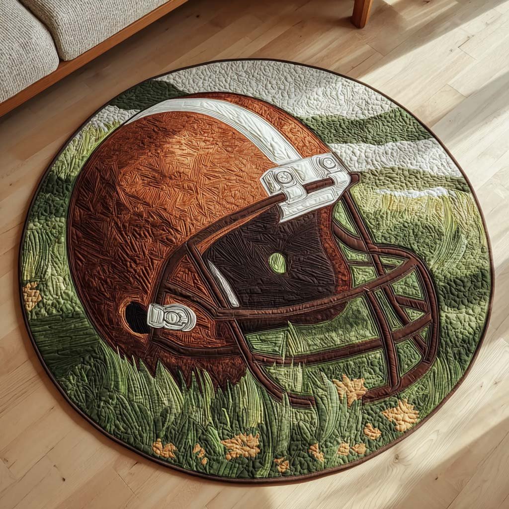 Browns Football Round Mat Rug - Nature Design | Serene Home Decor