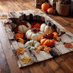 Buffalo Check Harvest area rug in a living room