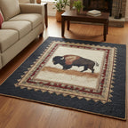 Buffalo Plains area rug in a living room