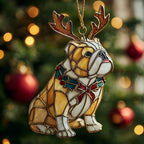 Bulldog Glow Christmas Ornament