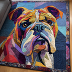 Bulldog Spirit area rug in a living room