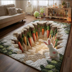 Bunny Adventure Garden area rug in a living room