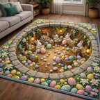 Bunny Burrow area rug in a living room
