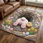 Bunny Burrow area rug in a living room