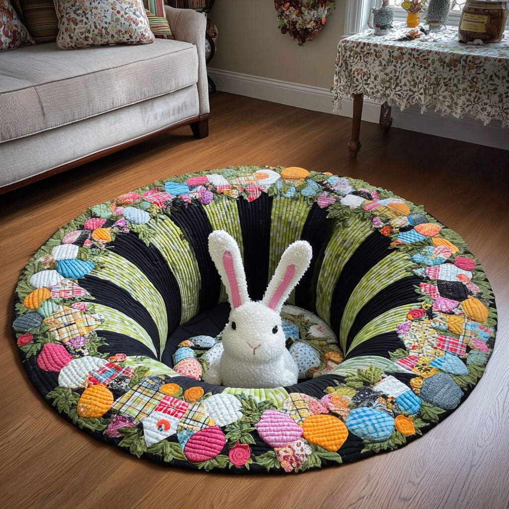Bunny Hollow Dream Round Mat Rug - washable non-slip printed rug