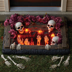 Burning Beneath Doormat - Nature Design | Printed Welcome Doormat - washable non-slip printed rug