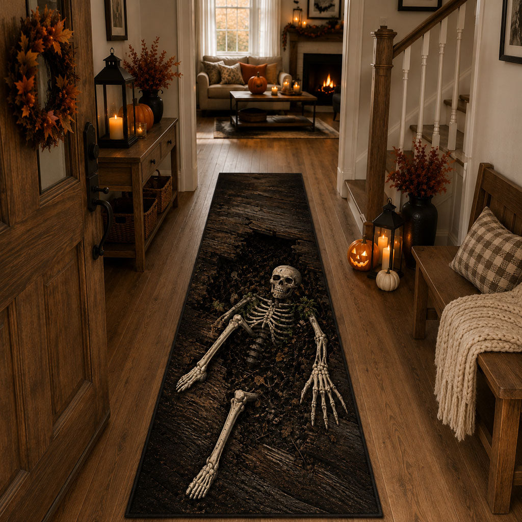Burning Crypt Runner Rug - Nature Design | Serene Runner Rug (Design 1) - washable non-slip printed rug