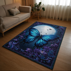 Butterfly Glow area rug in a living room