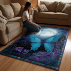 Butterfly Haven area rug in a living room