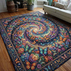 Butterfly Serenity area rug in a living room