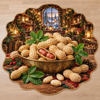 Peanuts and deep Christmas pantry scenery printed on a complete flat rug
