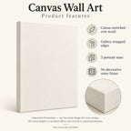 Canvas Wall Art features guide: unprinted illustration; see main image for purchased design