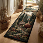 Cabin Forest Path Runner Carpet Runner Rug - Cute Pet Design | Animal Printed Runner Rug