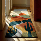 Cactus Desert Path Runner Carpet Runner Rug - Cute Pet Design | Animal Printed Runner Rug