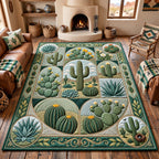 Cactus Garden Southwestern area rug in a living room