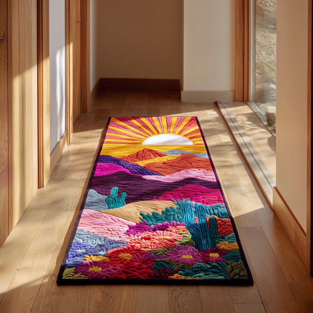 Cactus Sunlight View Runner Carpet Runner Rug - Cute Pet Design | Animal Printed Runner Rug