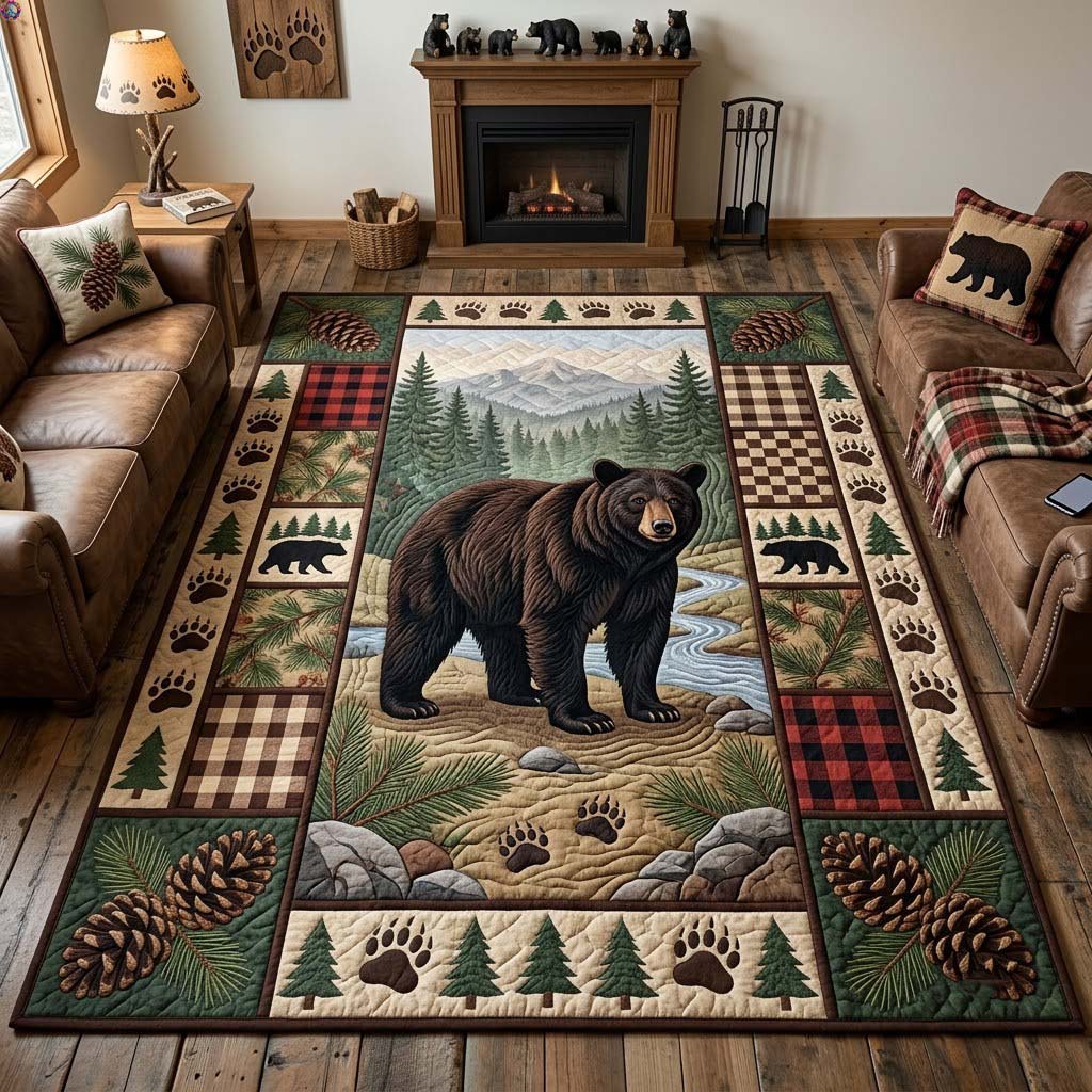 Call of the Wild area rug in a living room
