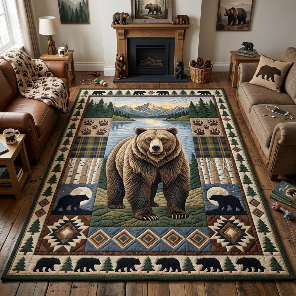 Call of the Wild area rug in a living room