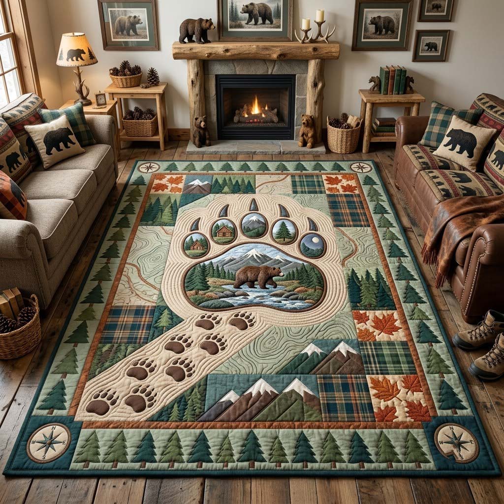 Call of the Wild area rug in a living room