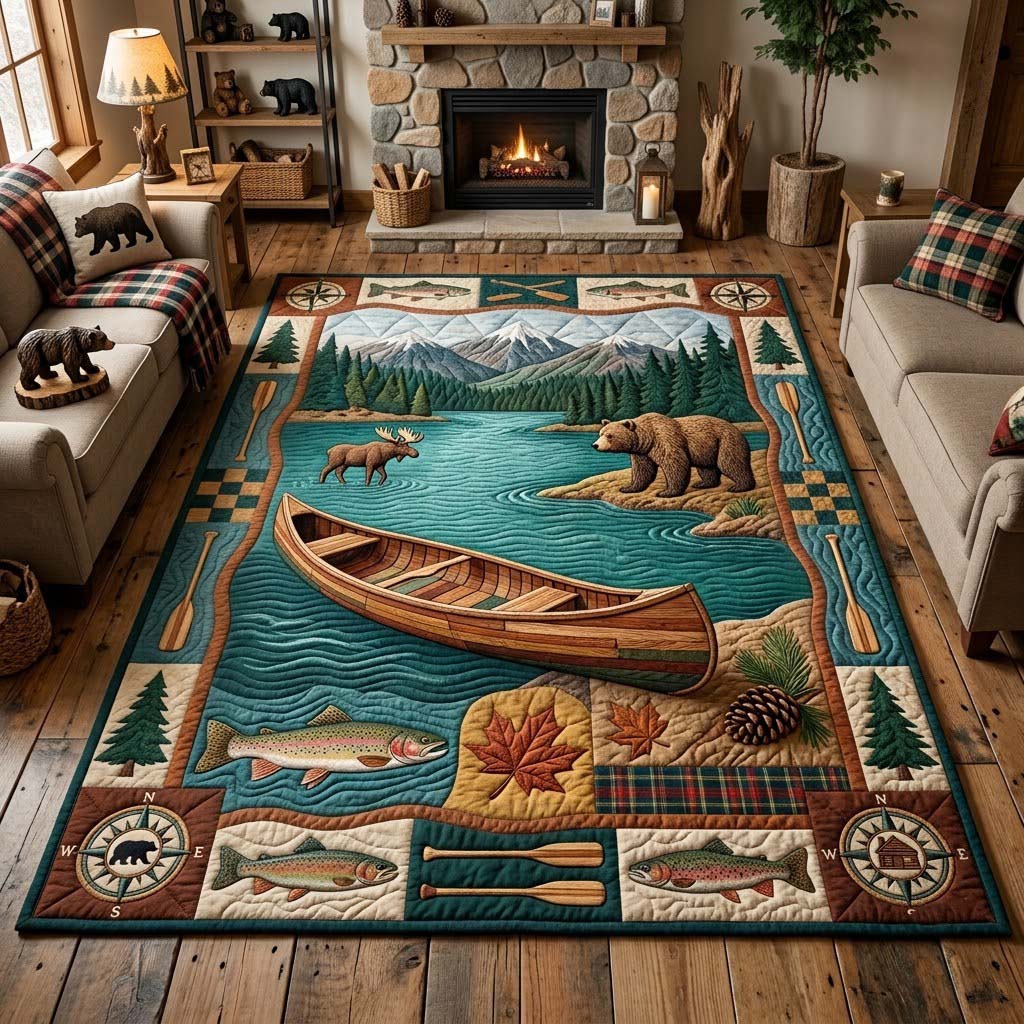 Call of the Wild area rug in a living room