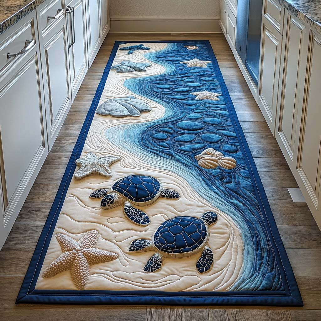 Calm Ocean Runner Carpet Runner Rug - Cute Pet Design | Animal Printed Runner Rug