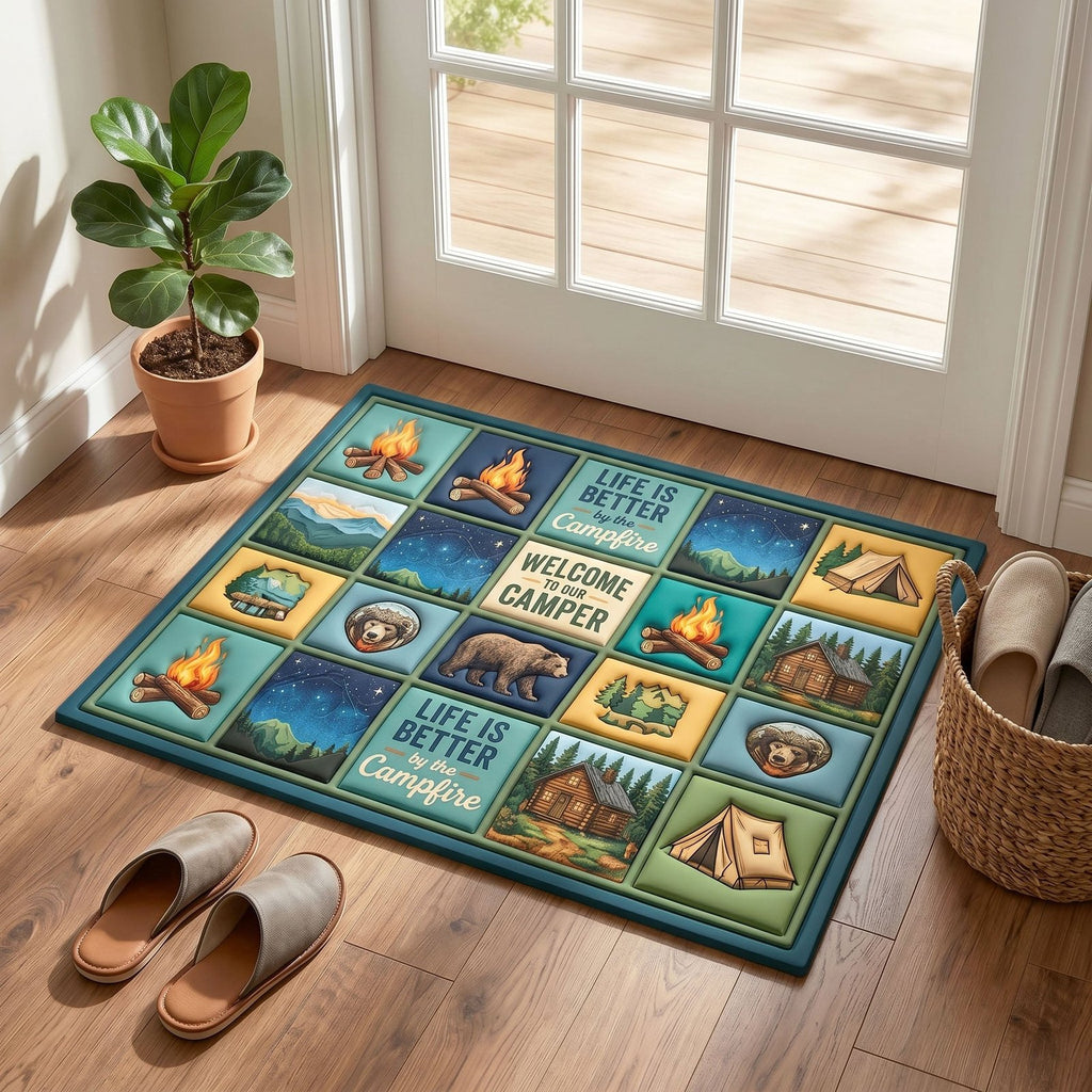 Camp Escape Doormat - Nature Design | Printed Welcome Doormat