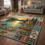 Camper Life area rug in a living room