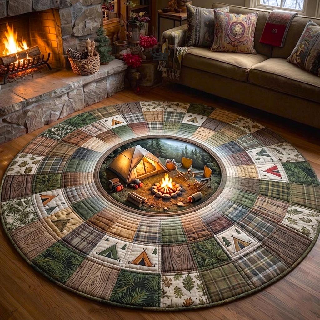 Camper Life Round Mat Rug - Nature Design | Serene Home Decor