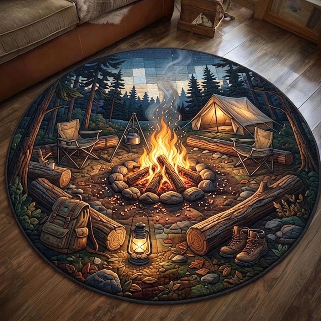 Camper Life Round Mat Rug - Nature Design | Serene Home Decor