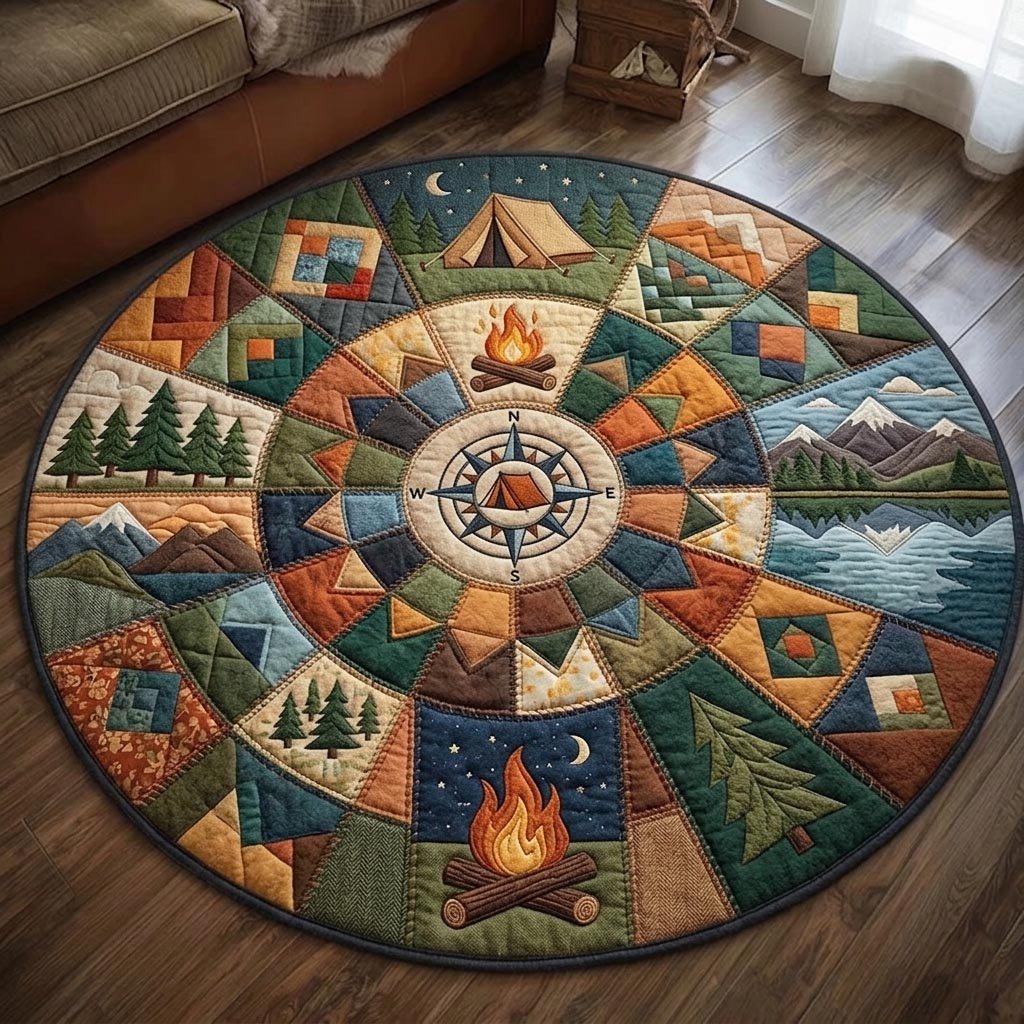 Camper Life Round Mat Rug - Nature Design | Serene Home Decor
