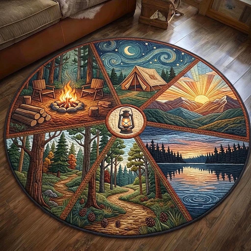 Camper Life Round Mat Rug - Nature Design | Serene Home Decor