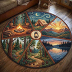 Camper Life Round Mat Rug - Nature Design | Serene Home Decor