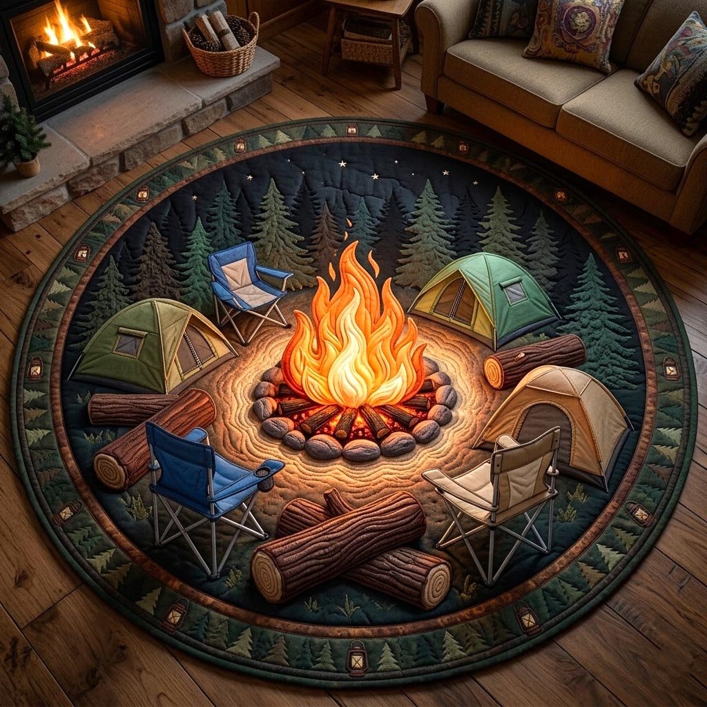 Camper Life Round Mat Rug - Nature Design | Serene Home Decor