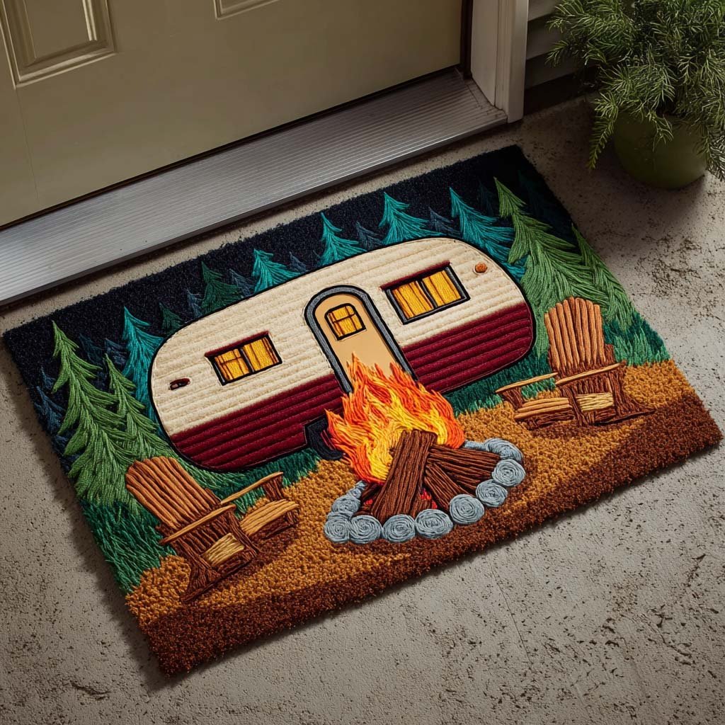 Camper Welcome Doormat - Nature Design | Printed Welcome Doormat