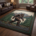 Camping Life area rug in a living room