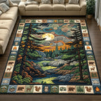 Camping Night area rug in a living room