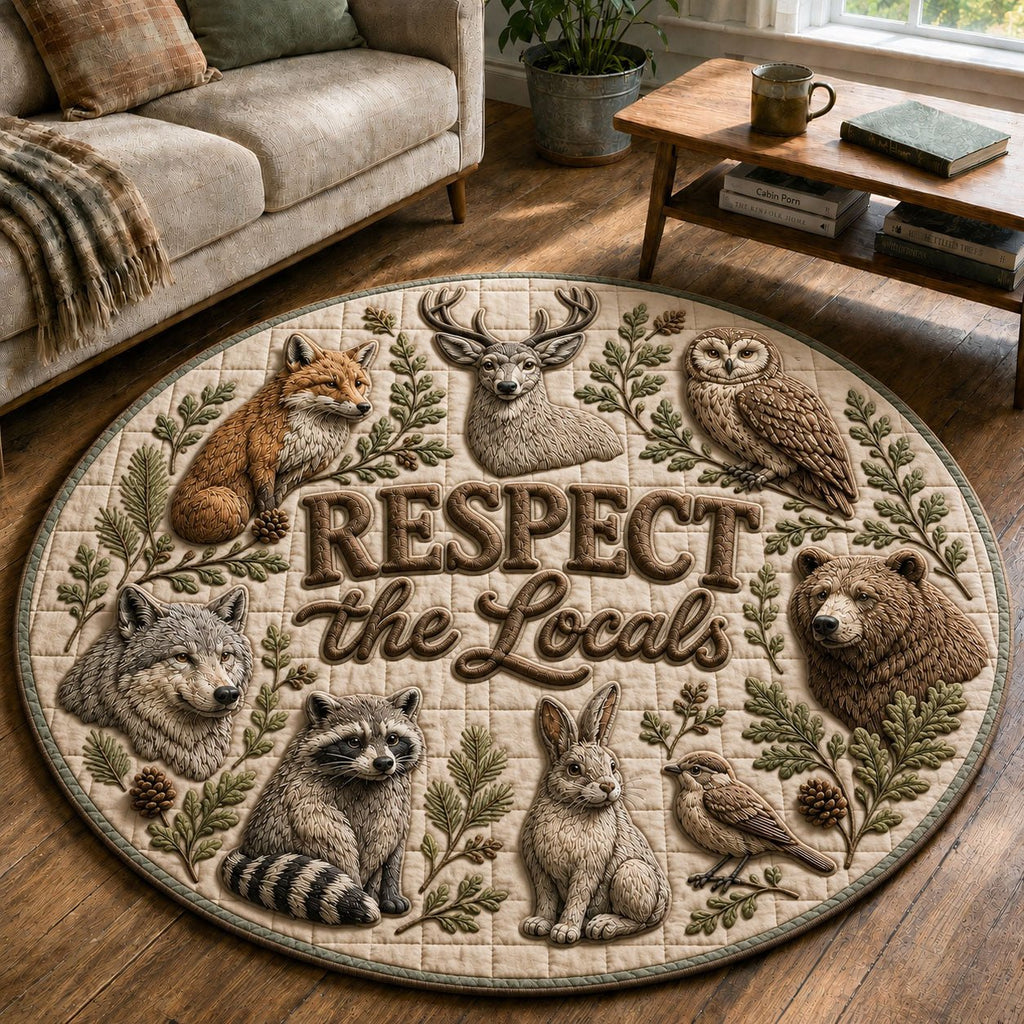 Camping Round Mat Rug - Nature Design | Serene Home Decor