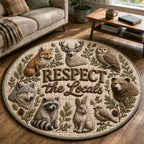 Camping Round Mat Rug - Nature Design | Serene Home Decor