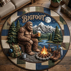 Camping Round Mat Rug - washable non-slip printed rug