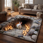 Candlelit Easter Well area rug in a living room