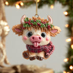 Candy Moo Christmas Ornament