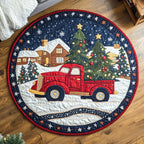 Candy Cane Lane Round Mat Rug - Nature Design | Serene Home Decor